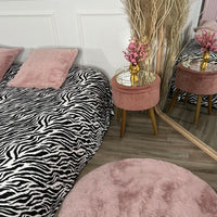 Manta com padrão zebra