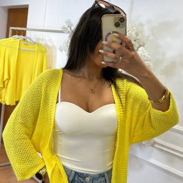 Casaco Croché Amarelo