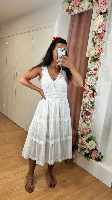 Vestido Midi de alça Larga