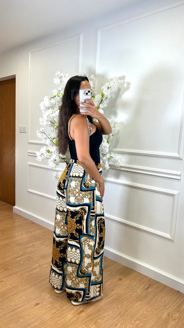 Pantalona Malha Fria com Padrao