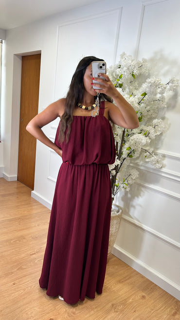 Conjunto Top + Saia comprida em Bordo