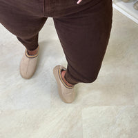 Calça Redial Mom Jeans Castanha