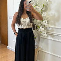 Pantalona com elastico Preto