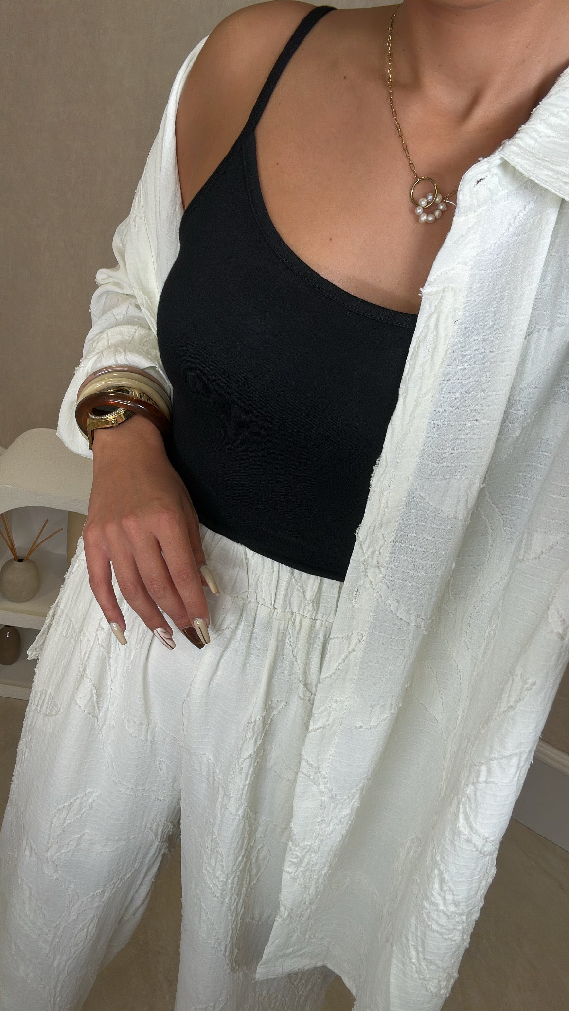 Conjunto Camisa + Pantalona com bordado