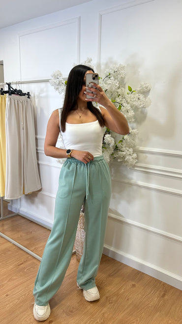 Calça de Fato de Treino Verde Água