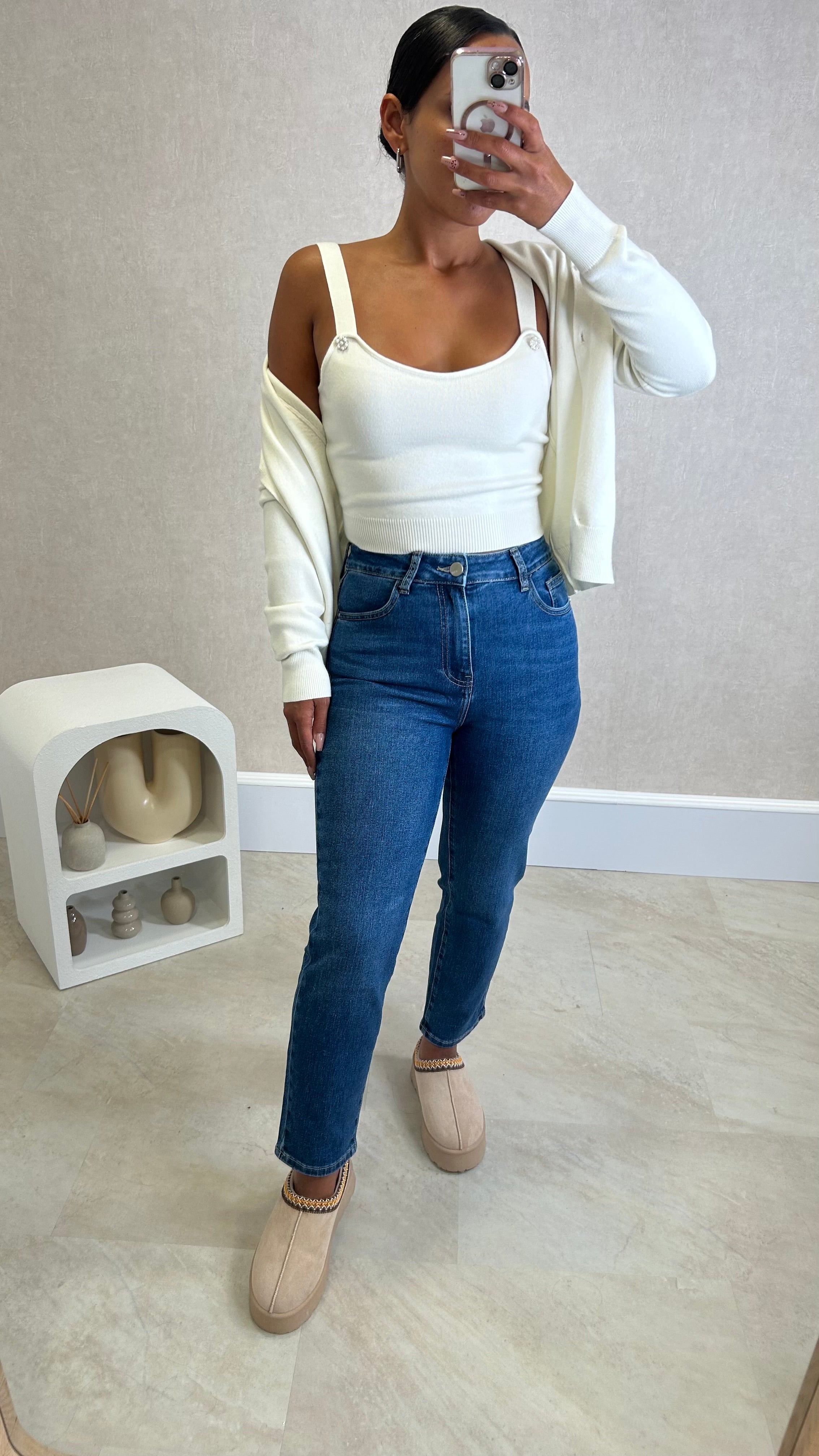 Calça Redial Mom Jeans Ganga Escura