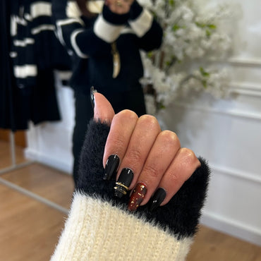 Camisola malha pelo fofo as riscas Preto e Branco