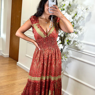 Vestido Indiano Vermelho