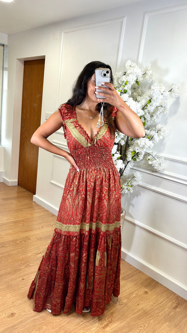 Vestido Indiano Vermelho