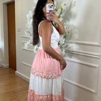 Vestido Indiano de Algodão em Rosa