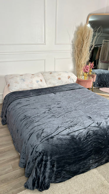 Manta lisa cinza rato