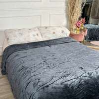 Manta lisa cinza rato