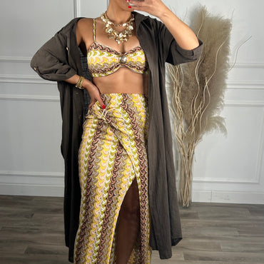 Conjunto Rendado Saia + Top