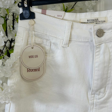 Calça de Ganga Wide Leg REDIAL Branca