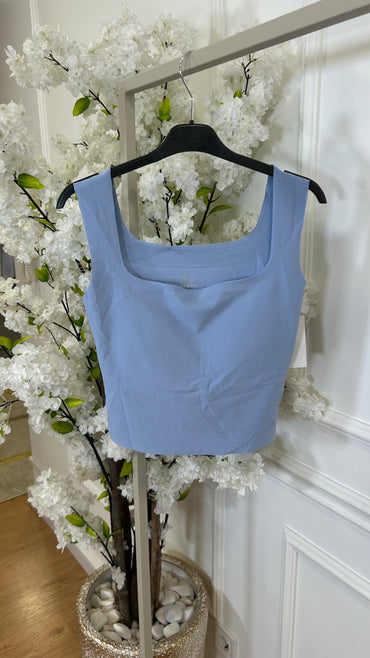 Top Modelador copas Almofadadas Azul Bébe