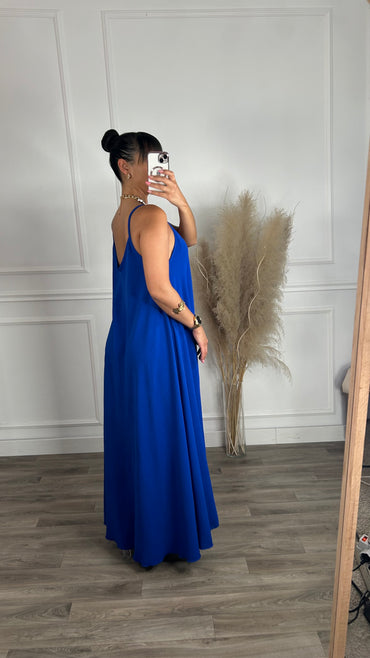 Vestido oversize de alças Azulao