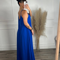 Vestido oversize de alças Azulao
