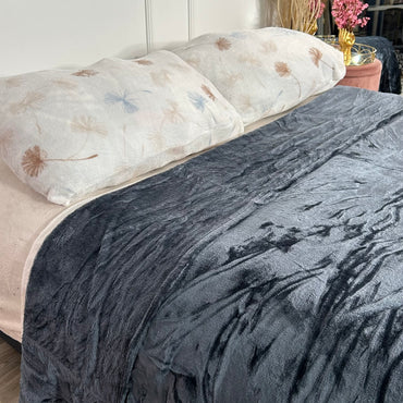 Manta lisa cinza rato