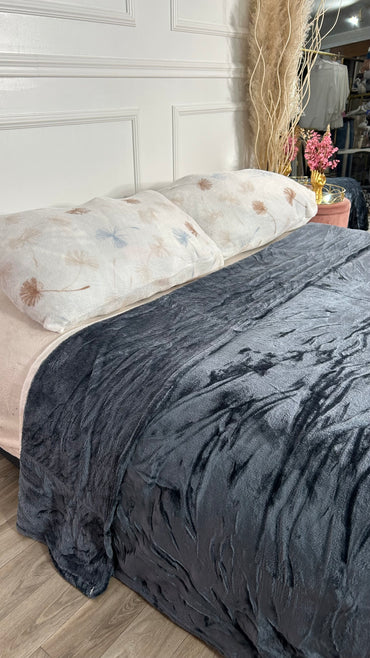 Manta lisa cinza rato