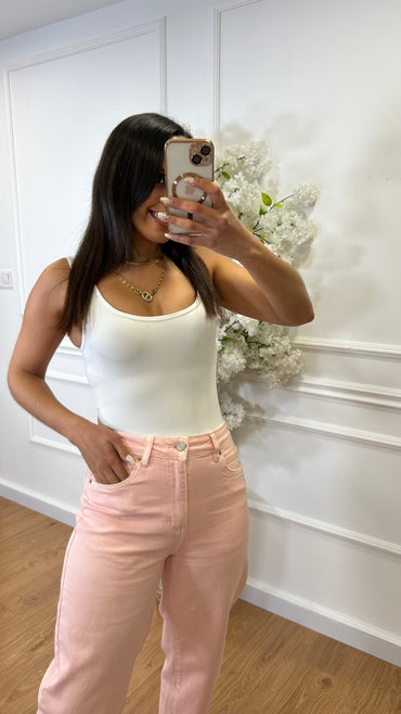 Calça de Ganga Mom Jeans Redial Rosa