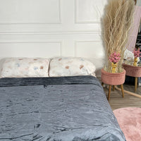 Manta lisa cinza rato