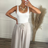 Pantalona riscas Camel