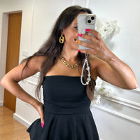 Conjunto blusa cai-cai + pantalona em Preto