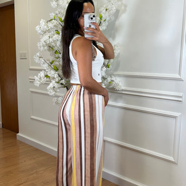 Pantalona Riscas Tons de Amarelo