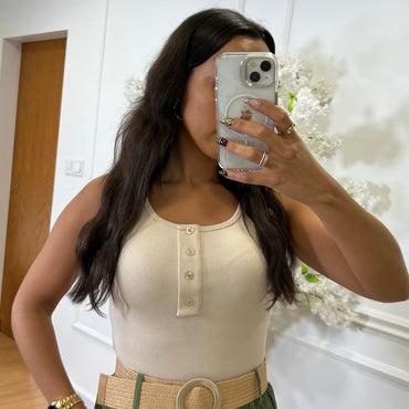Pantalona Engelhada com Cinto em Verde
