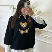 Camisola malha Urso Preto