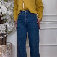 Calça de Ganga Wide Leg REDIAL azul escuro