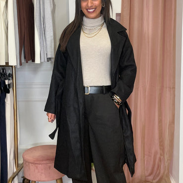 Casaco de Fazenda Midi Preto