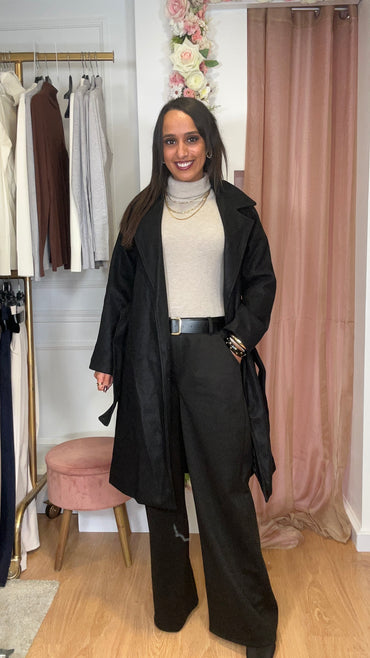 Casaco de Fazenda Midi Preto