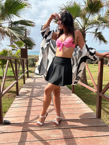 Camiseiro Preto com padrão de algodao