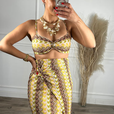 Conjunto Rendado Saia + Top