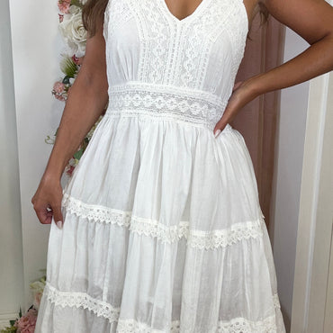 Vestido Midi de alça Larga