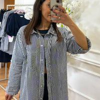 Camisa de Riscas Azul marinho