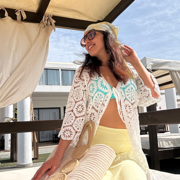 Casaco Croché branco