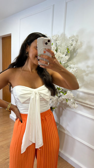 Pantalona Plissada Laranja