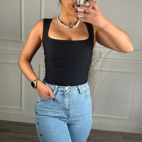 Top Lycra Modelador Preto