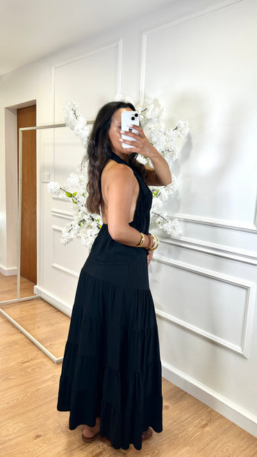 Conjunto Top + Saia em Preto