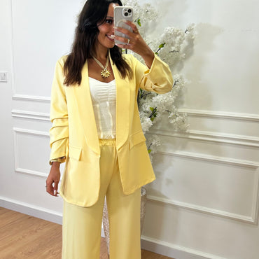 Calça com elastico Amarelo