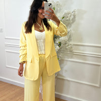 Calça com elastico Amarelo