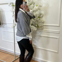 Camisola malha Urso Cinza