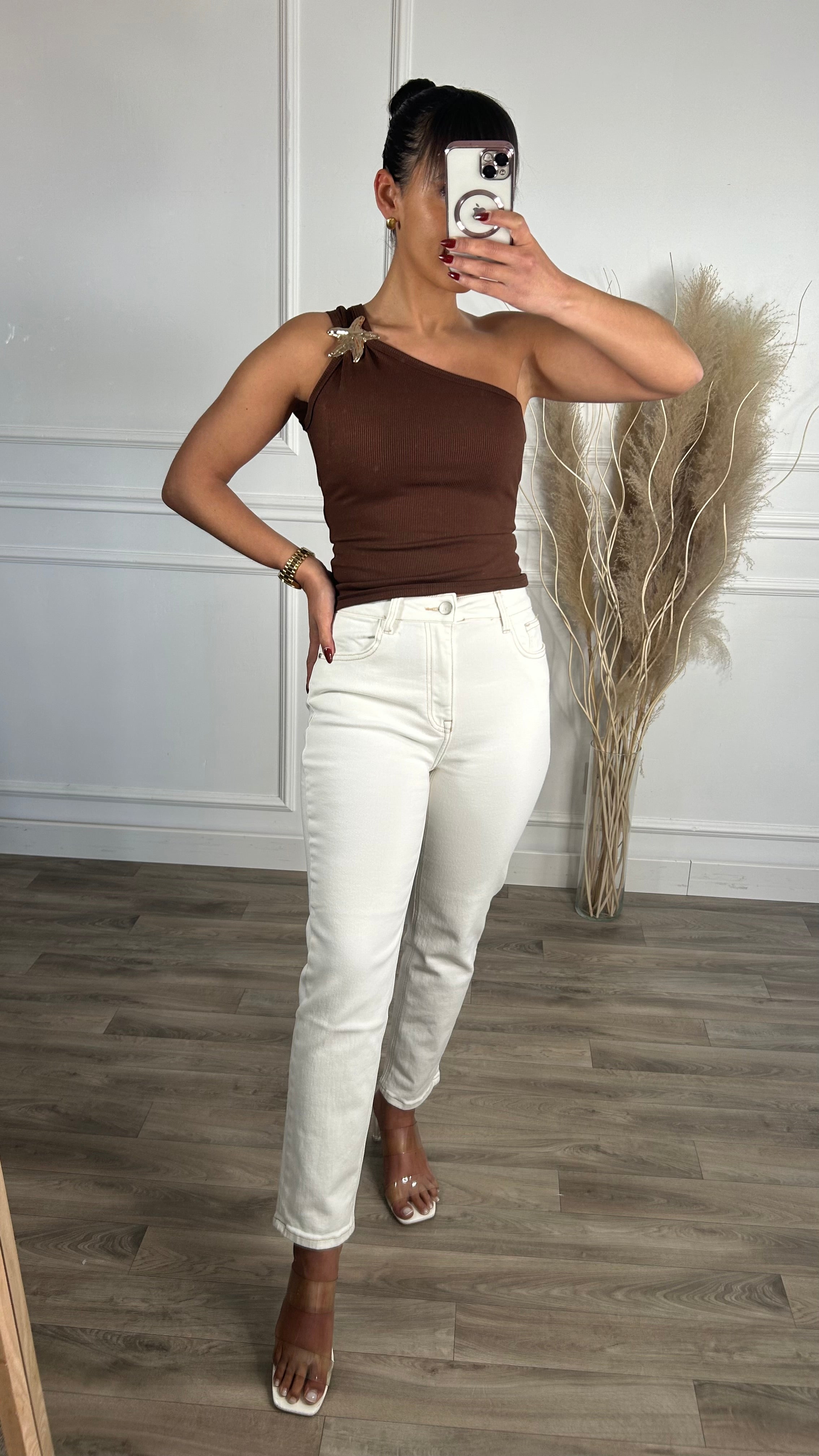 Calça Redial Mom Jeans Branca