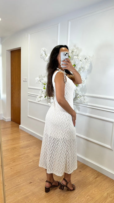 Vestido de Renda comprido Perola