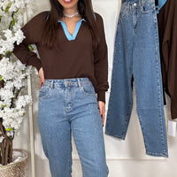 Calça de Ganga com Brilhos