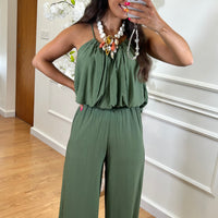 Conjunto Top + Pantalona Verde Seco