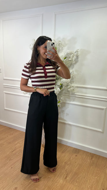 Calça com elastico Preta