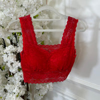 Bralette Rendada Vermelha